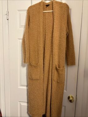 Torrid Camel Cozy Longline Open-Front Cardigan